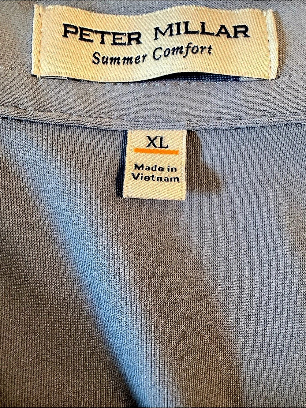 Peter Millar Summer Comfort Performance Jersey Polo Gray XL - Picture 2 of 2